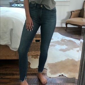 Frame Denim Le High Skinny Raw Hem Jeans